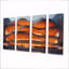 Ensemble de reproduction d'art moderne symphonique orange moderne-4714528