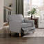 Fauteuil inclinable traditionnel gris en tissu gris