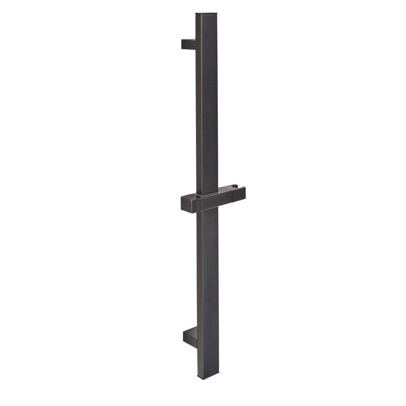 Coulisse carrée avec attelle de douche Universal, Noir