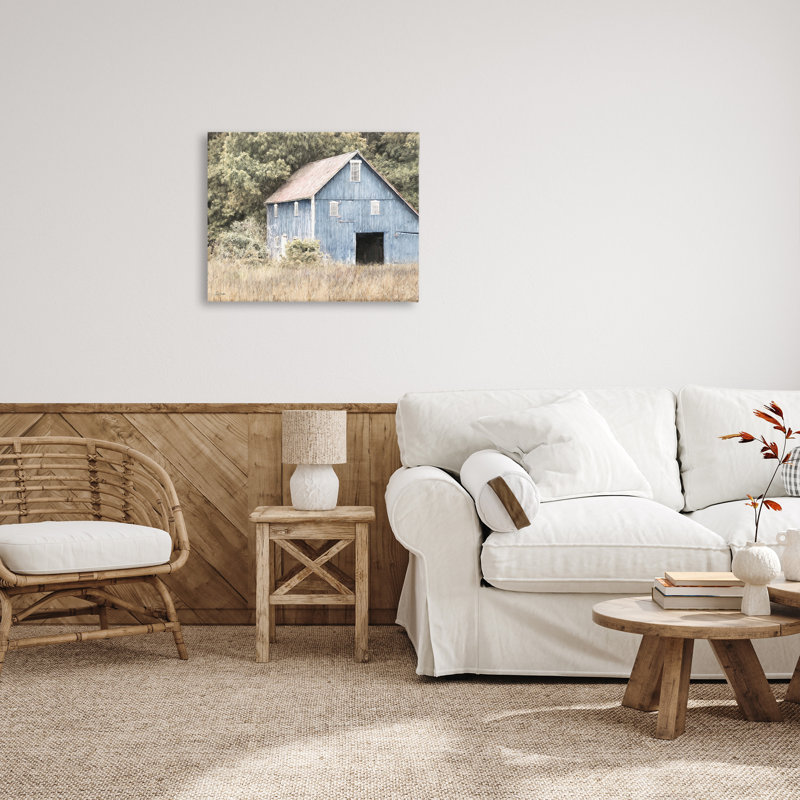 «Rustic Blue Barn», art mural par Lori Deiter, H 24 po x l 30 po