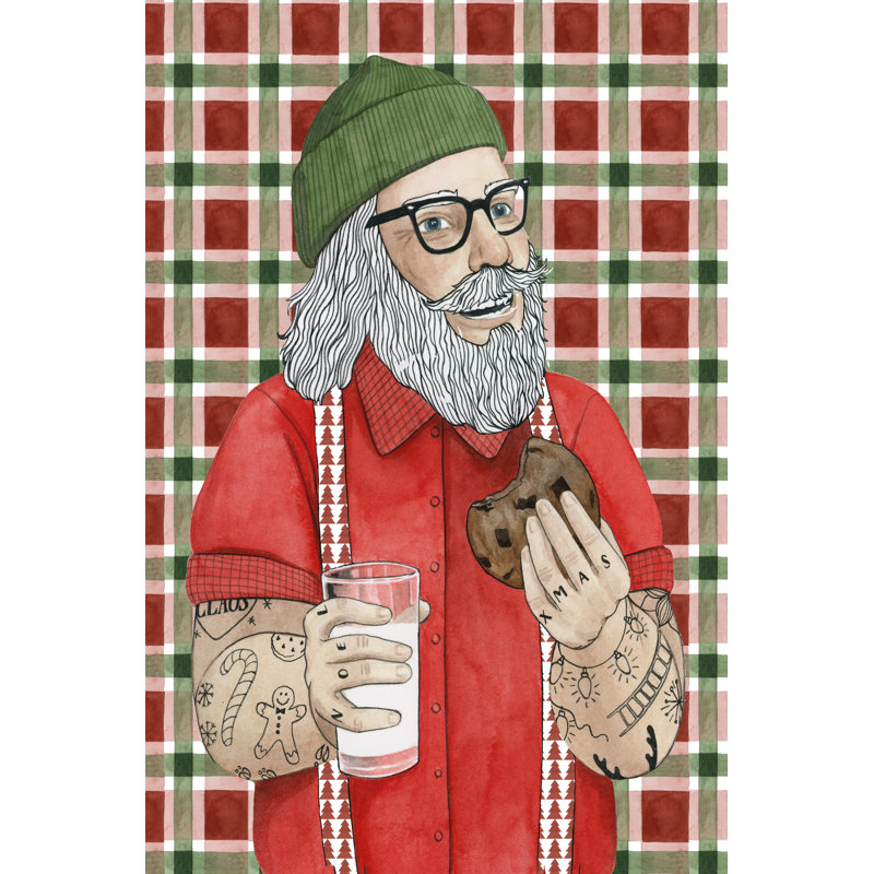 Hipster Santa I by Grace Popp - Wrapped Canvas Painting, 91cm H x 61cm W