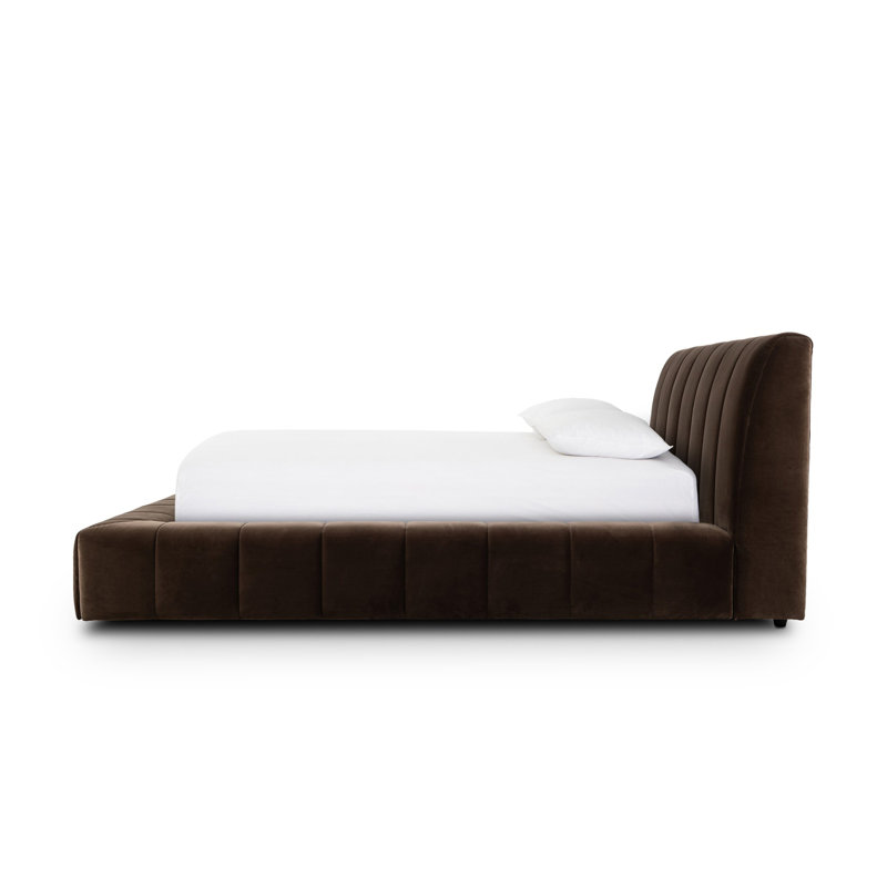 Langham Upholstered Bed, King, Surrey Mink