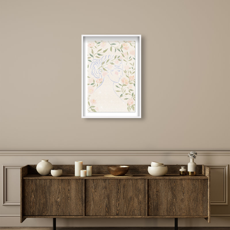 Blooming Hera Print by Oliver Gal, 31.5"H x 21.5"W, White Shadowbox