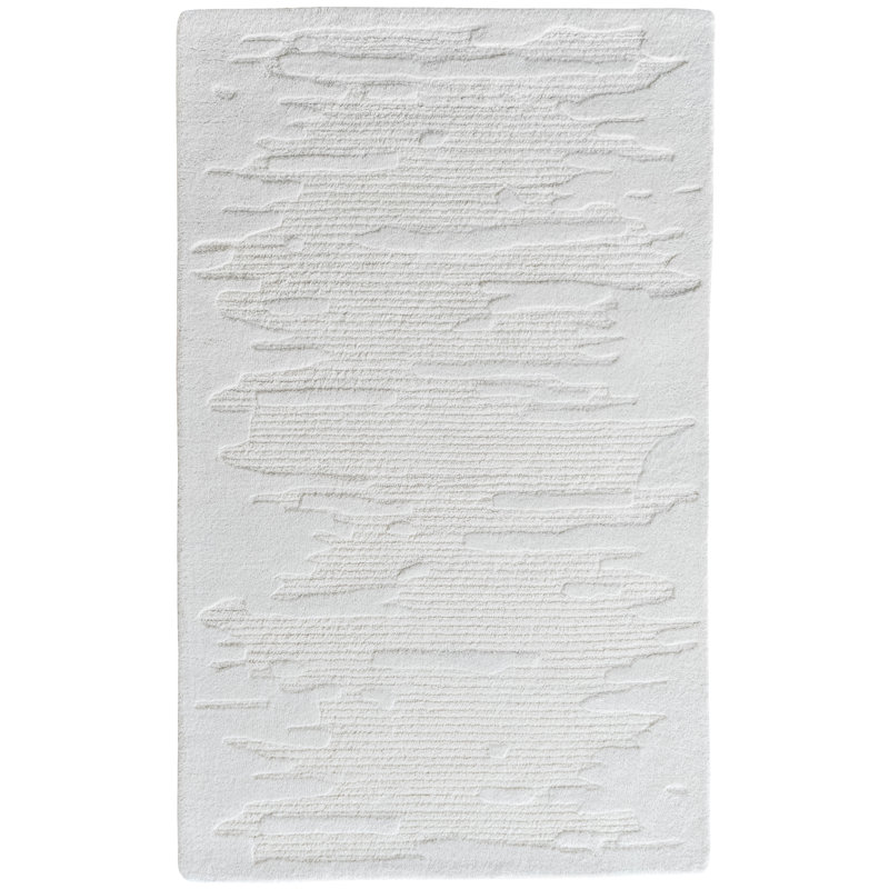 Tapis touffeté à la main à motif de reflets Denali - ivoire - 5 pi x 7 pi 6 po, 5 pi x 7 pi 6 po