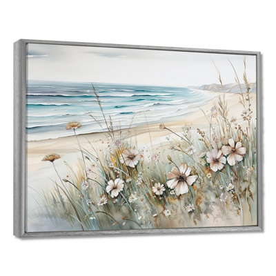 Fleurs sauvages sur la plage - Fleurs sauvages encadrées