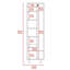 Garde-manger rectangulaire Halifax 2 portes garde-manger blanc