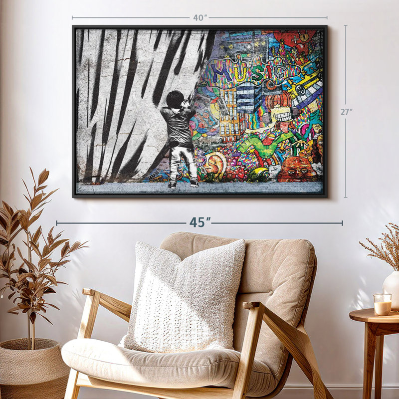 " Music Behind The Curtain Canvas Print ", 27" H x 40" W