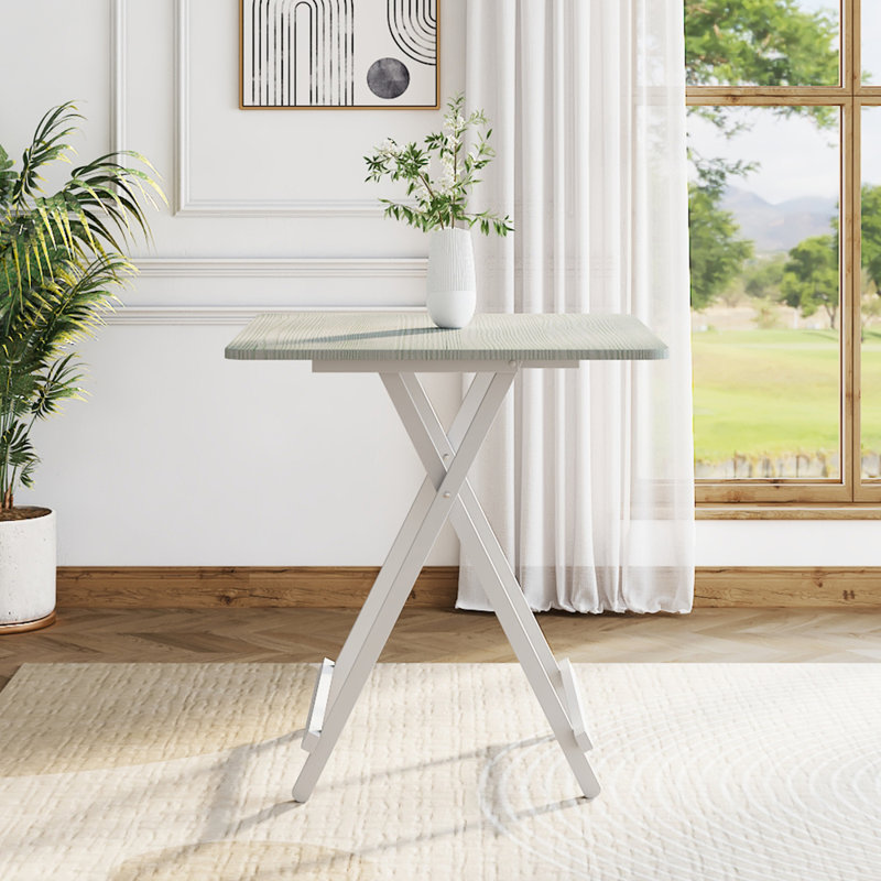 Syrina Metal Base Dining Table, 74cm H x 70cm L x 70cm W, White