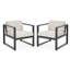 Ensemble de 2 chaises d'extérieur avec coussins Navan