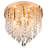 Cheyan 5-Light 11" Crystal Chandelier Ceiling Light Fixture with Flush Mount-1822109866