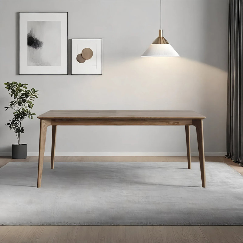 Table de salle à manger rectangulaire moderne en bois massif, H 29,52 po x L 78,74 po x l 35,43 po