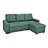 Convertible Bed With L-Shaped Sectional Design, Bluenish , 3, Fabric, Space Saving For Homes Space Sectional, , Versatile Living Areas And Small-1707178303