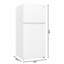 30 po 18 cu. Pi. Réfrigérateur résidentiel à congélateur supérieur en blanc, certifié Energy Star (km-TMR-18-W)-126273622
