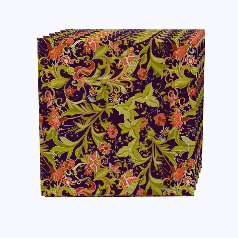 Carnmore 100% Cotton Floral Square Napkin