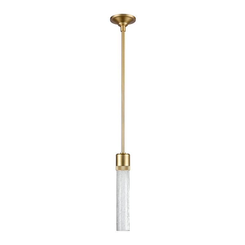 Zigrina Pendant, 65.13" H x 2.75" W x 2.75" D, Aged Brass