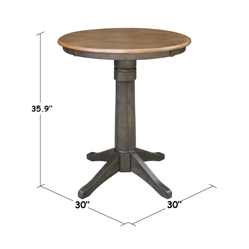 Distressed Hickory and Stone Solid Wood Counter Height Dining Set