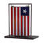 Liberian Flag Lighted Tabletop Window
