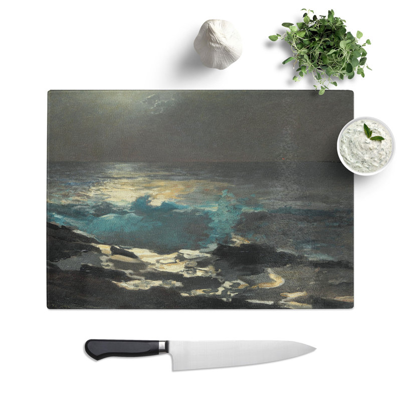 Moonlight at Wood Island by Winslow Homer Chopping Board, 0.4cm H x 28.5cm W x 39cm L