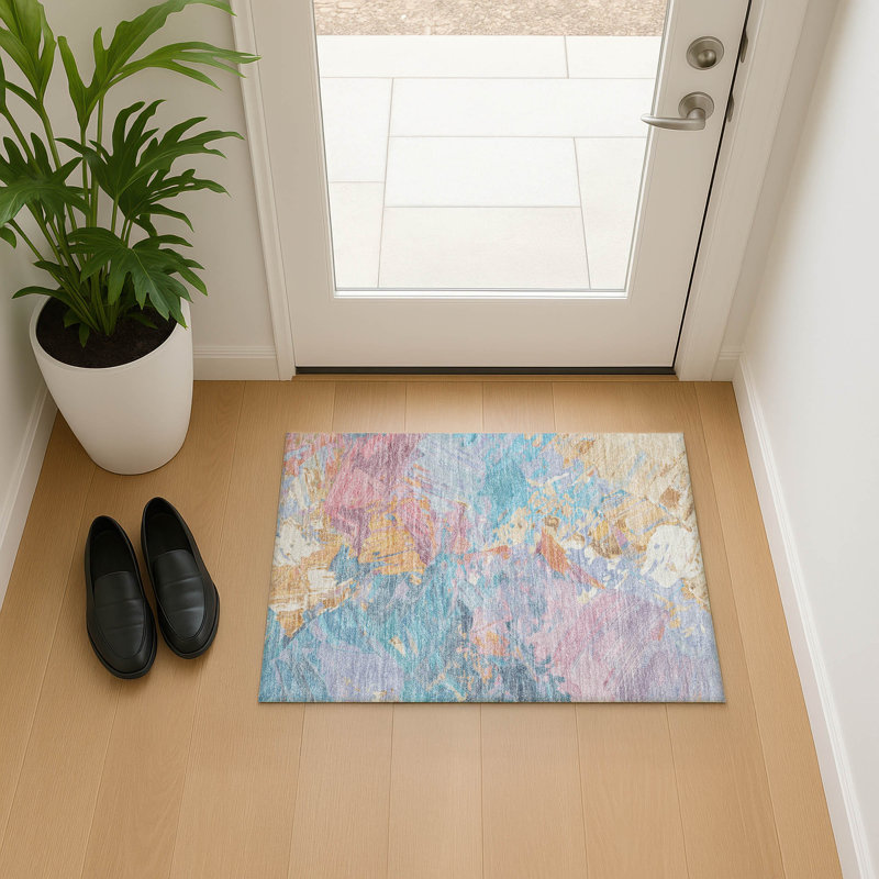 Premium Machine Washable Varroville AMF1713 Abstract Rug, Rectangle 1'8" x 2'6"