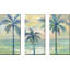 Marine Layer Palms - Ensemble de 3 peintures sur toile tendue-2096709514