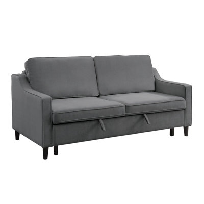 Twin 71.5'' Velvet Convertible Sofa