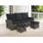 Asti All-Weather Aluminum Three-Seat Reclining Sofa with Cushions-47697183