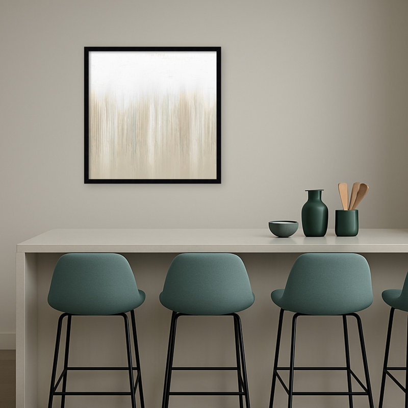 "Texture in Neutral Hues I" par Hannah Dawson, reproduction d'art sur toile encadrée, 25 x 25, Noir Svelte