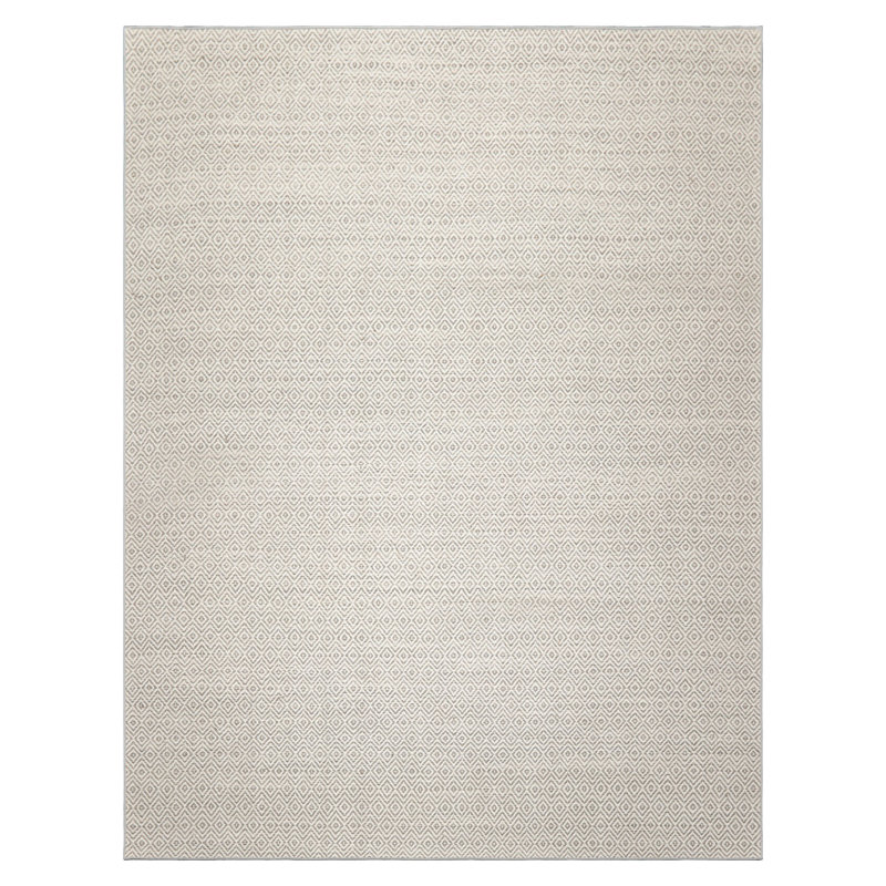 Tapis multicolore ivoire en laine tissé à la main et à plat de la Nouvelle-Zélande, Rectangle 4 pi x 6 pi
