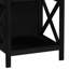 Table d'appoint, table de bout, table d'appoint, 2 niveaux, chambre à coucher, table de chevet, tiroir de rangement, placage, transitionnel-1329980027