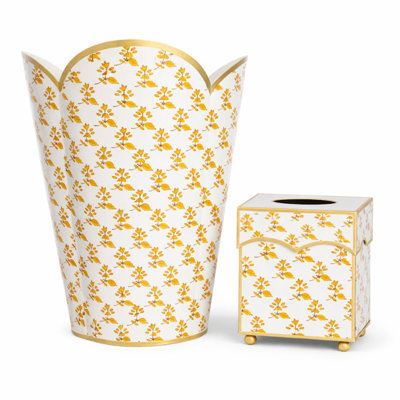 Orange Blossom Wastepaper Basket & Tissue Set