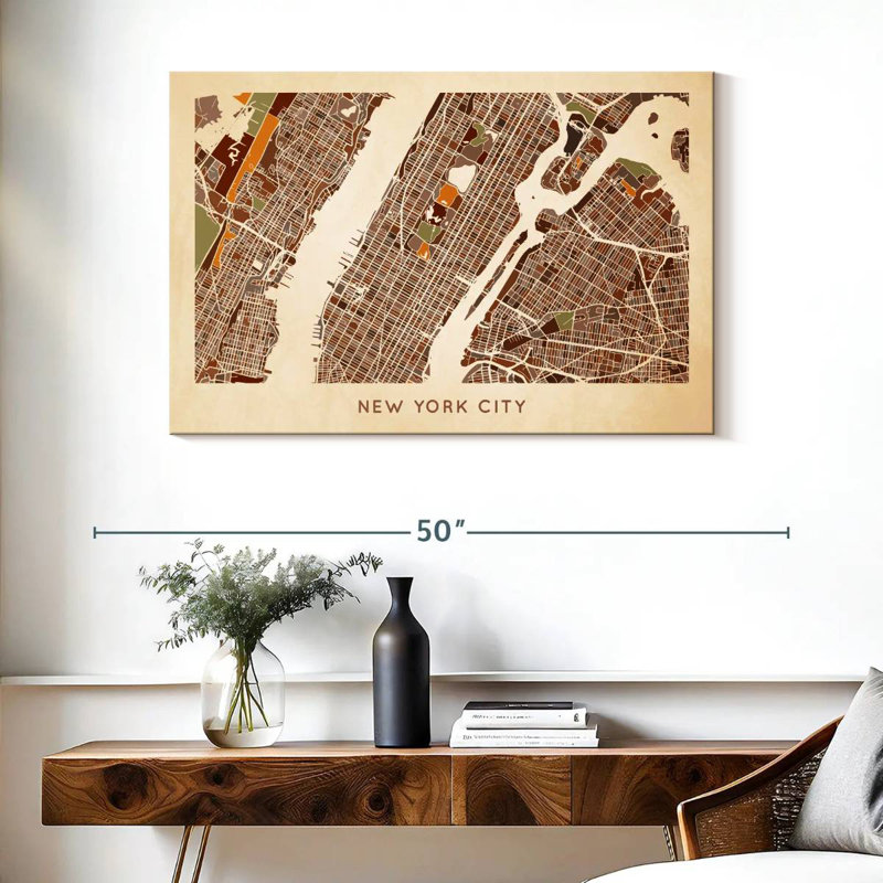 Carte Aliaz Earthy NYC, H 26 po x l 39 po