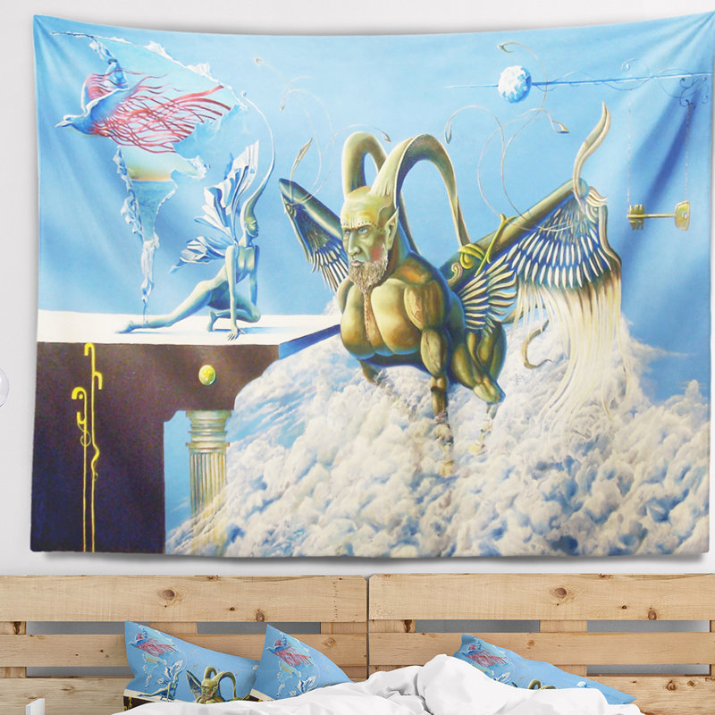 Abstract Polyester Tapestry, 32" H x 39" W