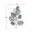 3D Metal Leaf Wall Décor Multicolor Botanical Wall Sculpture Green & Gold 24" H x 35" W