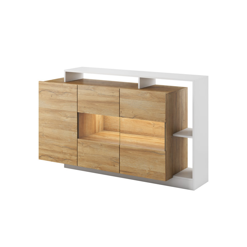 Wamego 155cm Sideboard, Oak Grandson / White