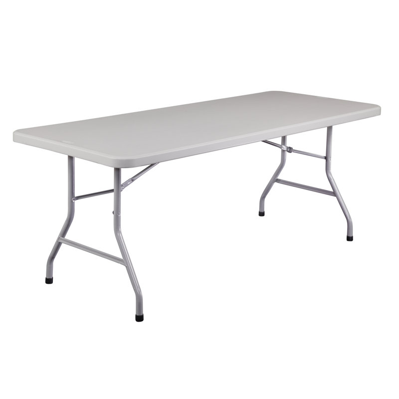Table pliante robuste NPS, H 30 po x L 72 po x l 30 po, Gris clair moucheté