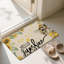 Tapis de sol à motif de chat Sunflower, pour cuisine et porche, 24 x 36 po, jaune beige