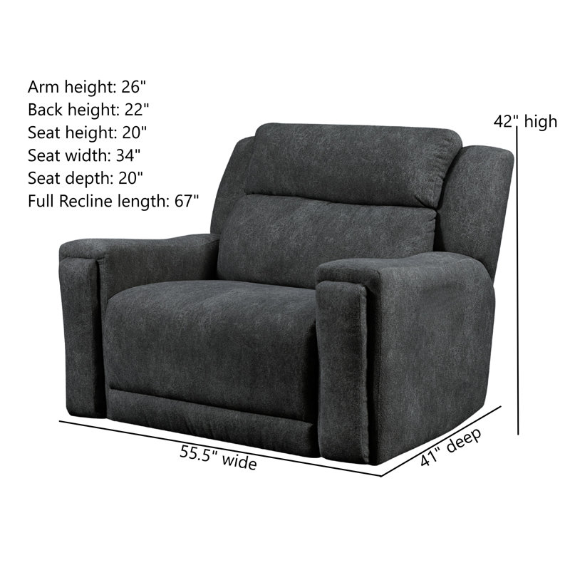 The Boss Triple Power Reclining Chair 1/2, Rockport Granite