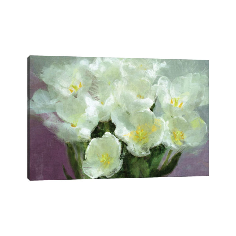 Sunlit Tulips by Noah Bay - Wrapped Canvas Print, 20.32 cm H x 30.48 cm W