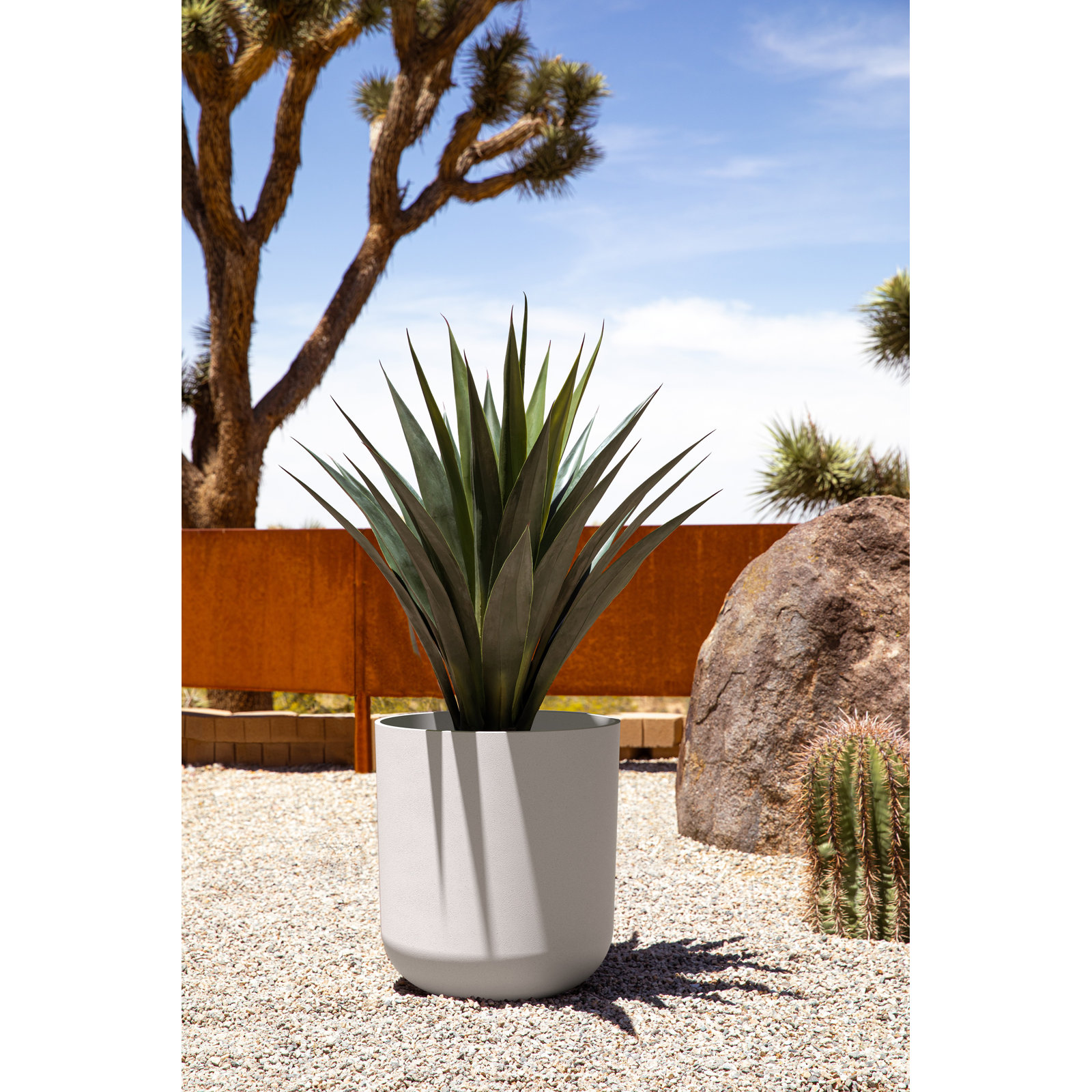 Mason Series Kona Planter, 1, 19.75" H x 18.5" W x 18.5" D, White