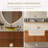 36'' Modern Luxury Sintered Stone Bathroom Vanity, Wall Mounted Vainty with Two Drawers and Gold Handle, Golden Basin