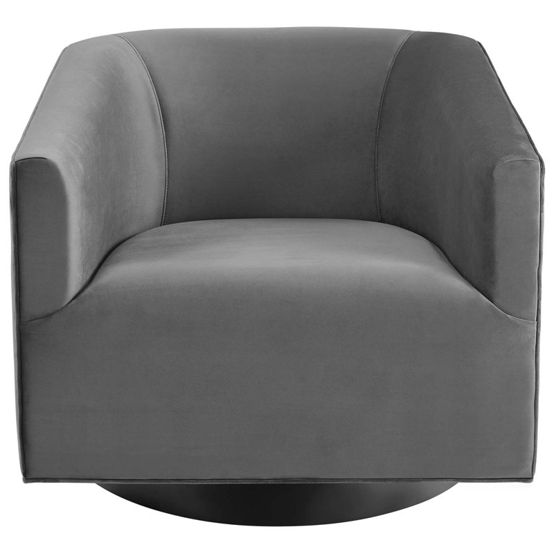 Chaise pivotante Twist, Velours gris velours