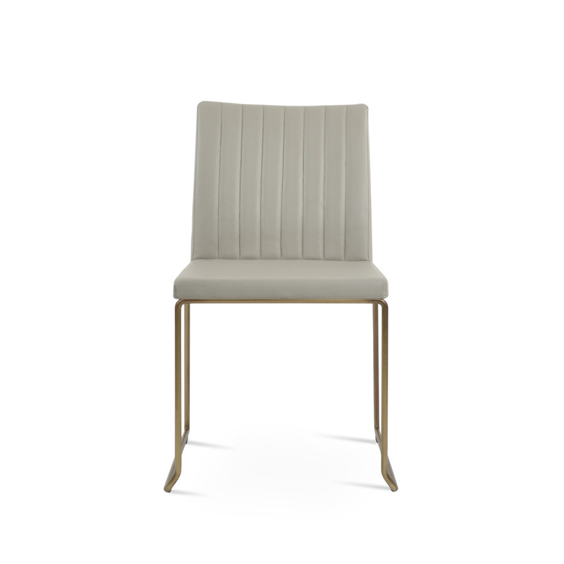 Chaise de salle à manger empilable Zeyno, Gris clair