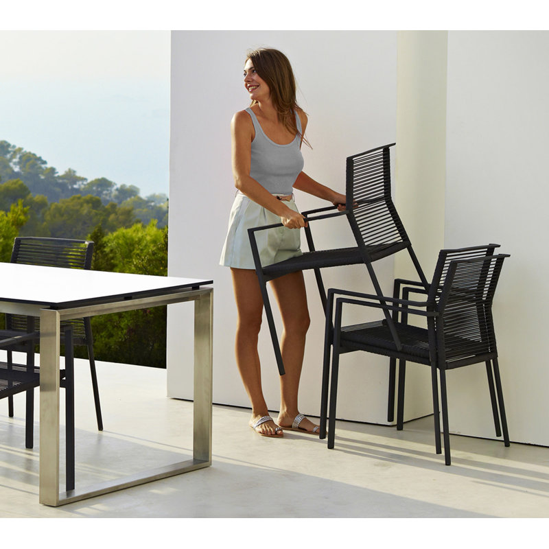 Edge Metal Patio Dining Armchair
