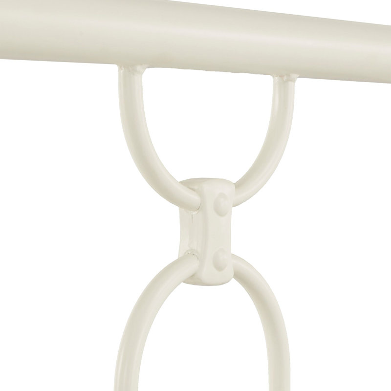 Lit standard à profil bas Fackler, Blanc antique, Grand