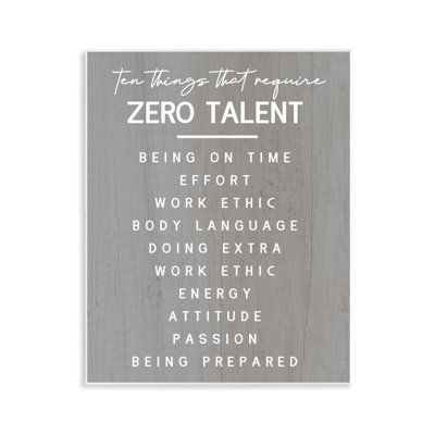  Motivation «Zero Talent» par Daphne Polselli