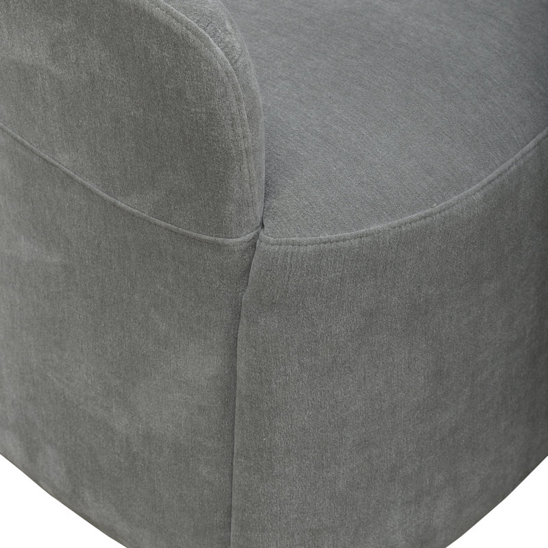 Chaise rembourrée Faouzi avec roulettes, Saphire