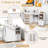 Folding Sewing Table Charging Station Multifunctional Sewing Machine Cart Table