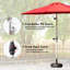 Parasol de patio de 10 pi en rouge brique, résistant et imperméable, 8 nervures robustes avec manivelle à bouton-poussoir inclinable pour le jardin, la terrasse, le parasol au bord de la piscine, la cour arrière protégée et la piscine