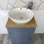 Martel 510 mm Freestanding Cloakroom Vanity with Vessel Stone Basin-1033538223