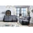 Grey/Black Console Reclining Loveseat